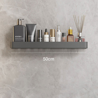 Contemporary Sleek Gray Bathroom Shelves