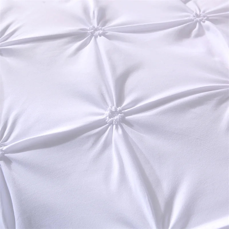 Diamond Pintuck Duvet Cover 3 Piece Bed Set