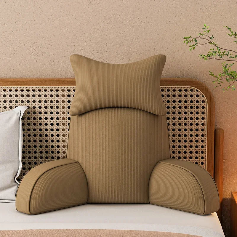 {CLEARANCE SALE} Luxury Corduroy Backrest Pillow With Arms & Removable Headrest