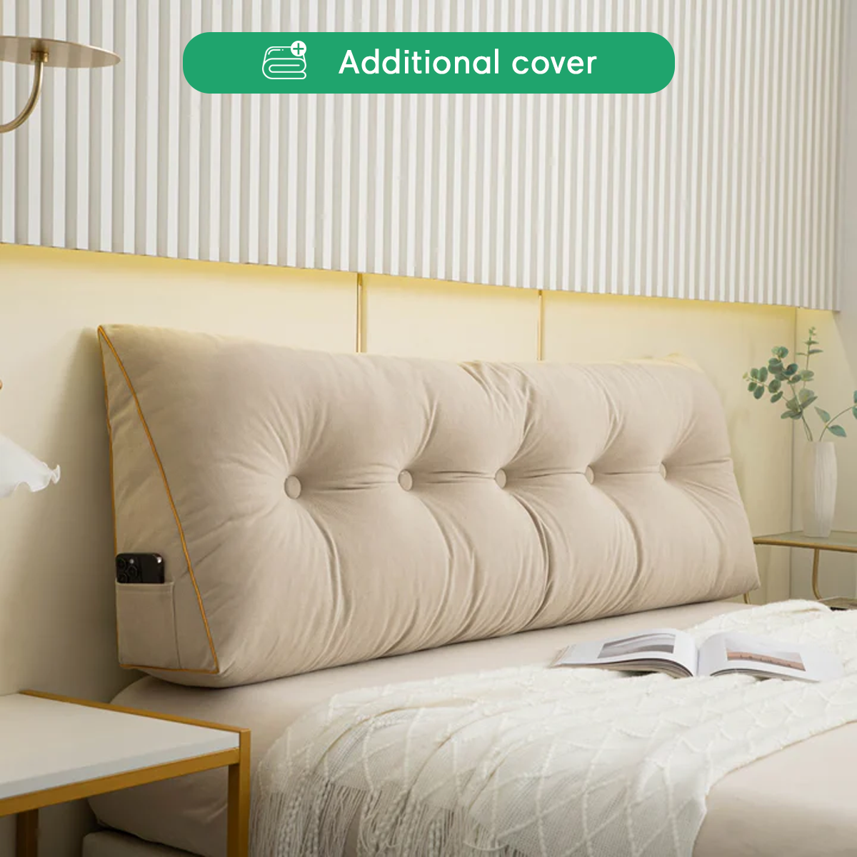 Additional Cover For Luxury Chic Wedge Pillow