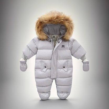 Padded Snowsuit With Fleece Fur Lining