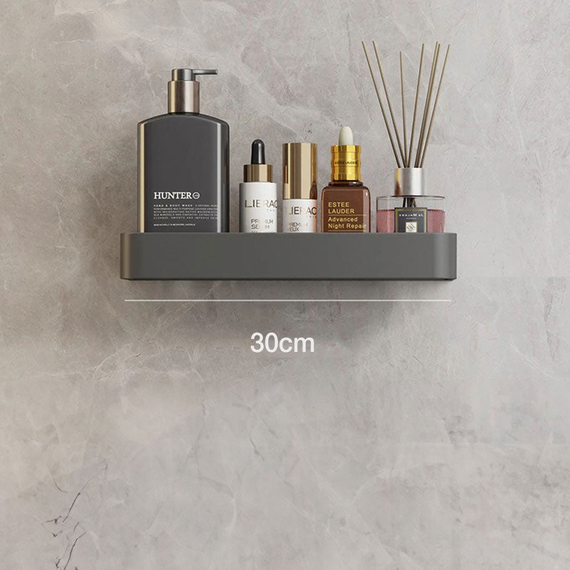 Contemporary Sleek Gray Bathroom Shelves