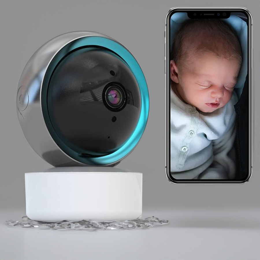 Wireless Night Vision HD Smart Baby Monitor - With Mobile App