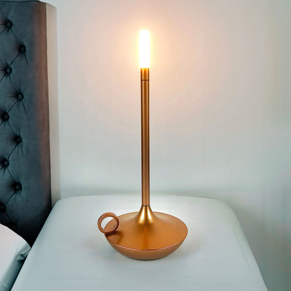 Vintage Aluminium Cordless Candle Lamp