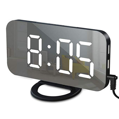 Mirrored LED Digital Alarm Clock