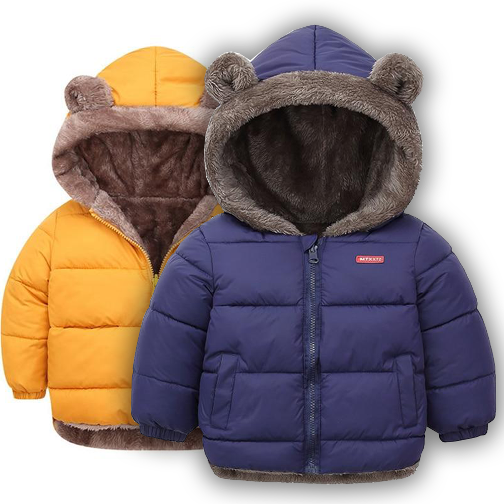 Boys Winter Puffer Coat With Fur Lining