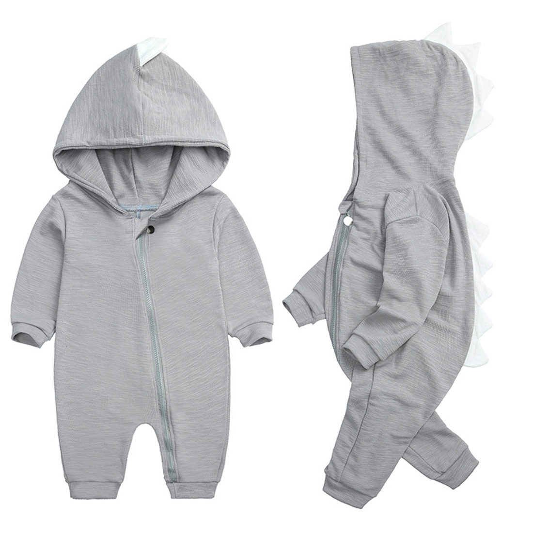 Hooded Dinosaur Baby Onesie