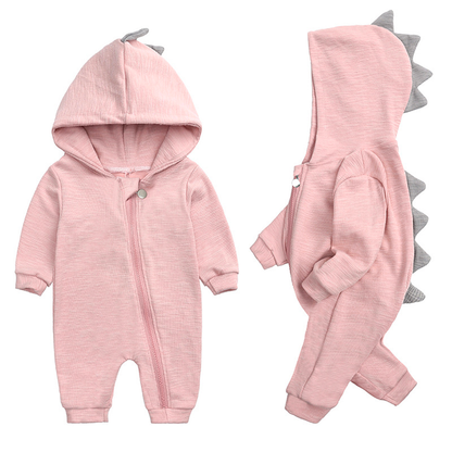 Dinosaurus baby onesie met capuchon