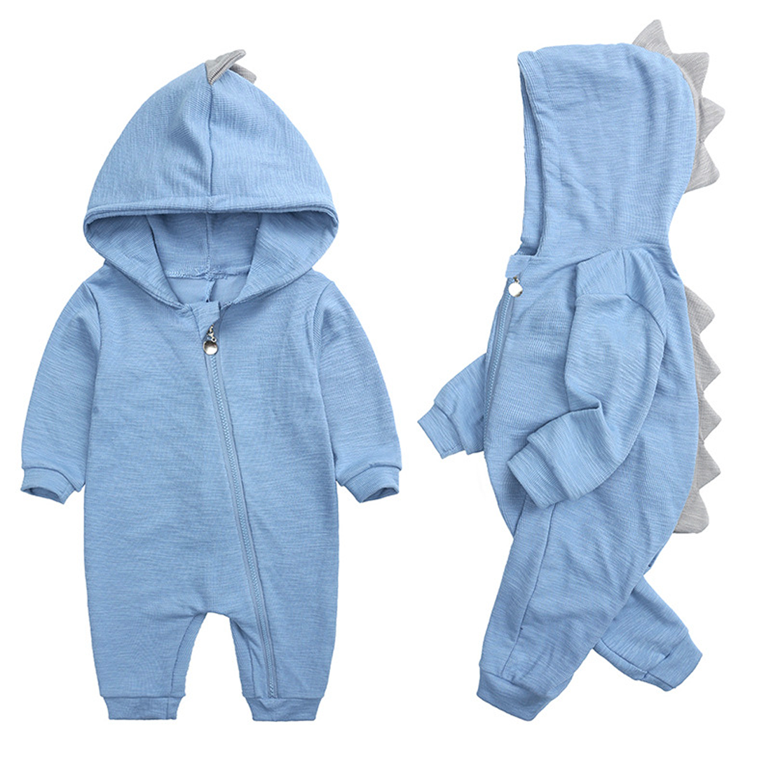 Dinosaurus baby onesie met capuchon