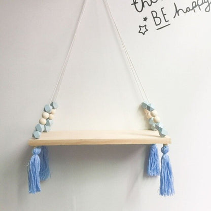 Wooden Hanging Nursery Shelf