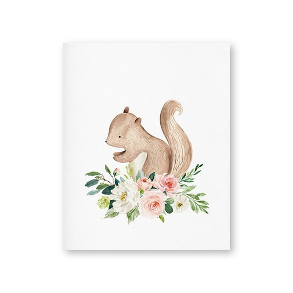 Nursery Wall Art - Floral Friends