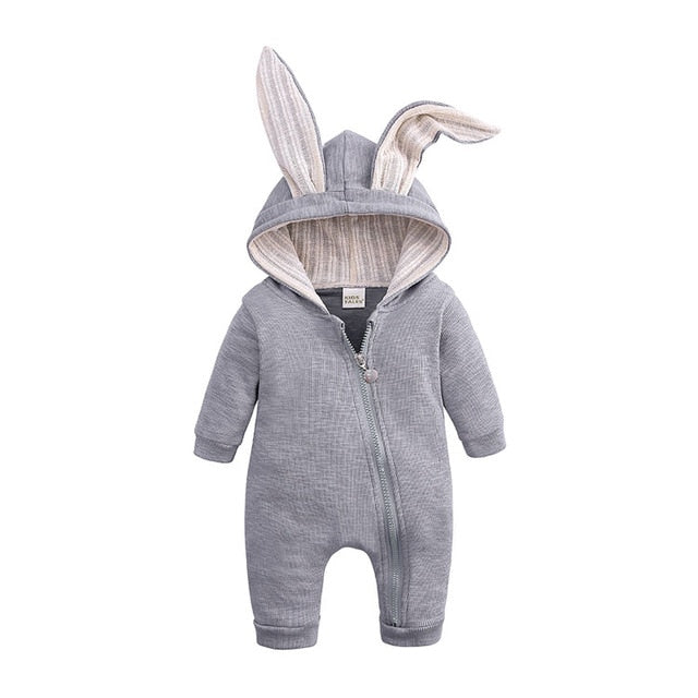 Hooded Rabbit Baby Onesie