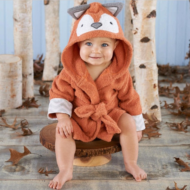 Hooded Animal Bath Towel Robes