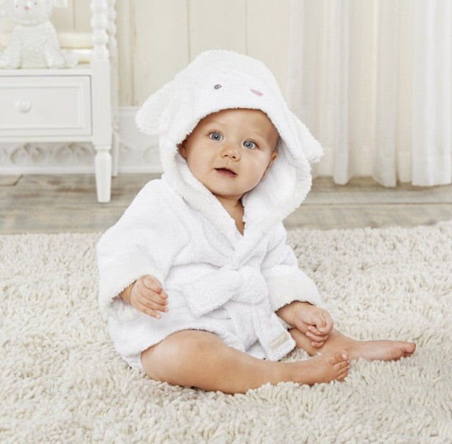 Hooded Animal Bath Towel Robes