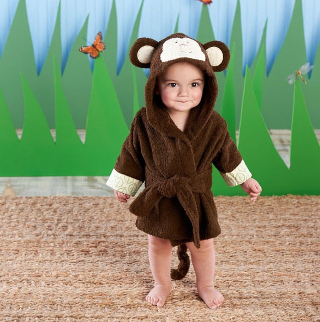 Hooded Animal Bath Towel Robes