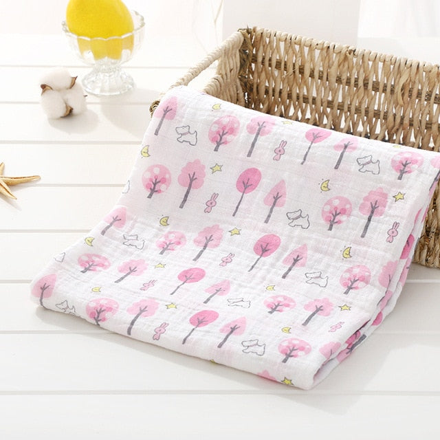 Cherry Blossom Swaddle Blanket