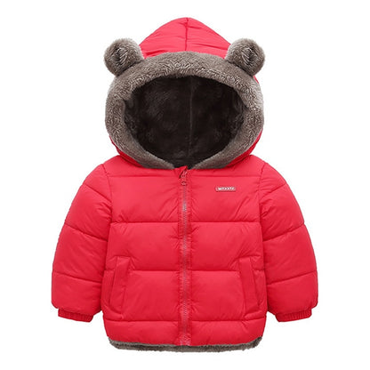 Boys Winter Puffer Coat With Fur Lining