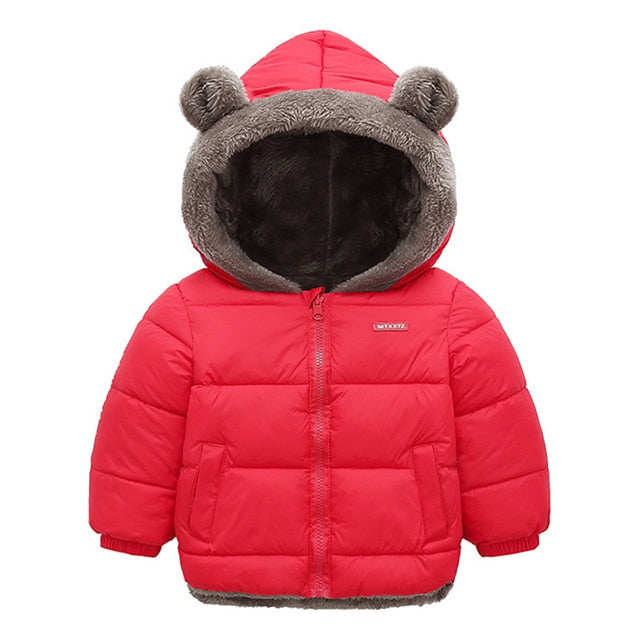 Boys Winter Puffer Coat With Fur Lining