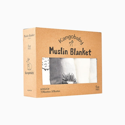 5 Piece Organic Bamboo Muslin Set