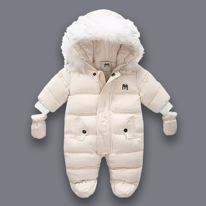 Padded Snowsuit With Fleece Fur Lining